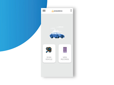 Vehicle Scan App app car minimalistic mobile ui simple trending