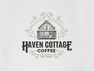 Haven Cottage | Coffee | Logo Design adobe illustrator business logo design process etching illustration logo logo design logo designer logos process flow process video scratchboard timelapse vintage logo