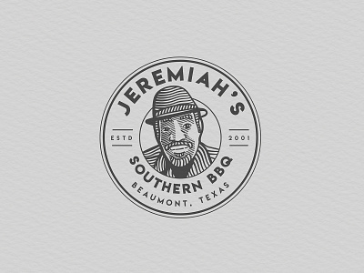 Jeremiah's BBQ | Restaurant | Logo Illustration adobe illustrator badge logo business logo design process etching illustration illustration art logo logo design logo designer logotype restaurant logo time lapse vintage logo