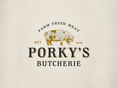 Porky’s | Butcherie | Logo Illustration adobe illustrator badge design branding business logo crosshatch design process engraving etching graphic design illustration illustration art logo logo design logo designer scratchboard vector vintage logo