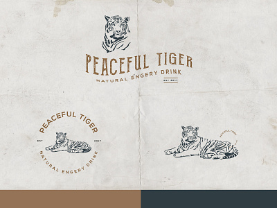 Peaceful Tiger | Logo Concept adobe illustrator badge design branding business logo crosshatch design process designer for hire engraving etching graphic design illustration illustration art logo logo design logo designer scratchboard vector vintage logo