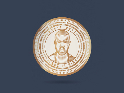 Kanye West Illustration adobe illustrator badge design branding business logo crosshatch design process designer for hire engraving etching graphic design illustration illustration art kanye west logo logo design logo designer scratchboard vector vintage logo