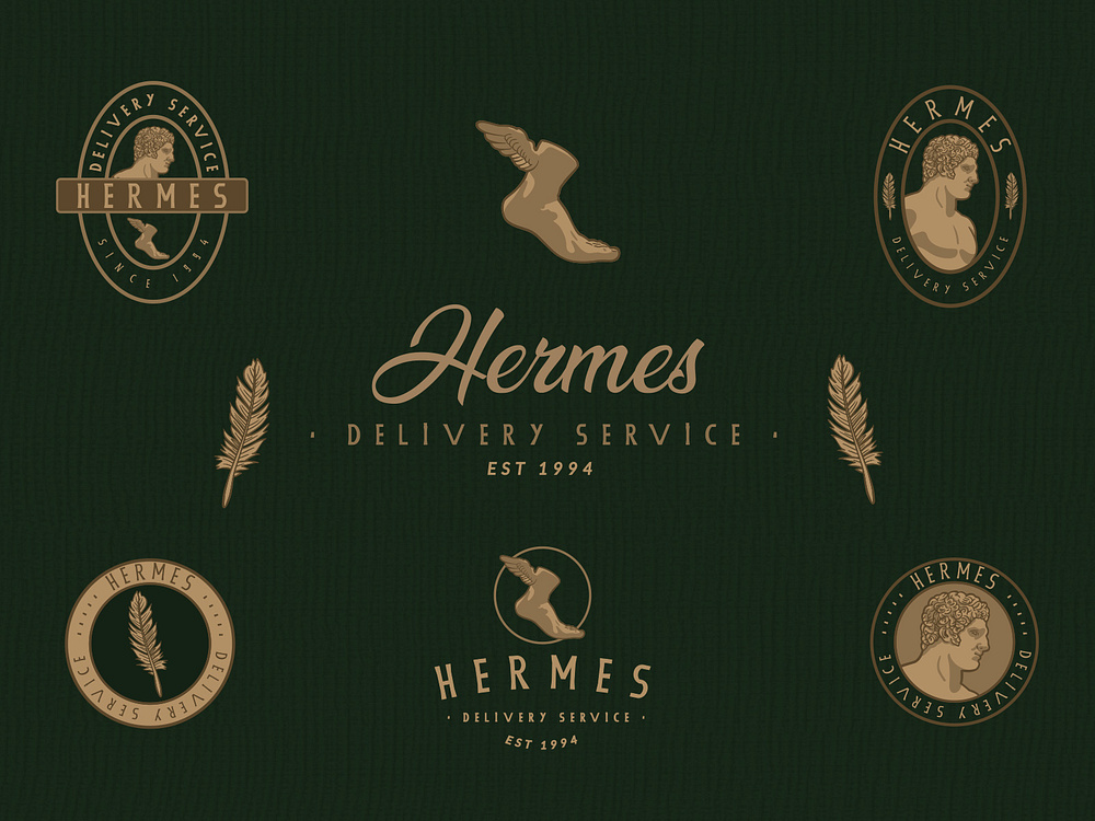 Hermes Delivery Service Logo Illustration by Dorian Avila on Dribbble