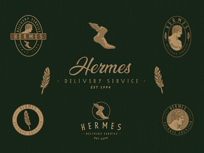 Hermes | Delivery Service | Logo Illustration adobe illustrator badge design branding business logo crosshatch design process designer for hire engraving etching graphic design illustration illustration art logo logo design logo designer logo designer for hire scratchboard vector vintage logo