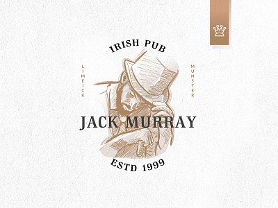 Jack Murray | Irish Pub | Logo Design adobe illustrator badge design branding business logo crosshatch design process designer for hire engraving etching graphic design illustration illustration art logo logo design logo designer logo designer for hire scratchboard vector vintage logo