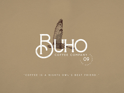 Buho | Coffee Company | Logo business logo coffee illustration coffee logo design crosshatch etching illustration illustration art logo design logo designer vector vintage logo