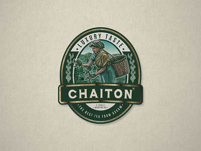Chaiton | Badge Design adobe illustrator branding business logo crosshatch etching illustration logo logo design logo designer vintage logo