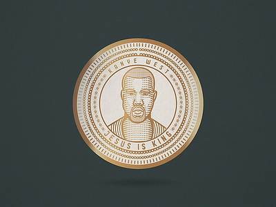 Kanye | Badge Design badge design badge logo emblem etching illustration kanye kanye west logo logo design logo designer vintage logo