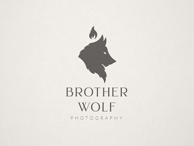 Vintage Logo | Brother Wolf illustration logo logo design logo designer photography photography logo vintage logo wolf illustration