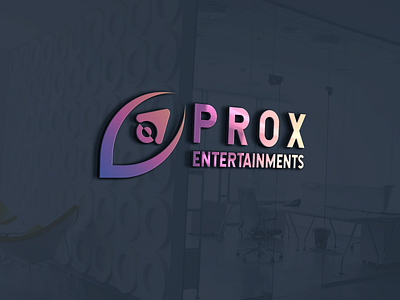 Media and Entertainment Industry Logo Concept on a 3D mockup