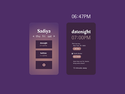 Scheduling app calendar calendar app calendar ui mobile mobile ui moody purple reminder app schedule schedule app scheduler