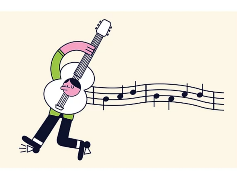 Guitar graphisme character minimal digital art design graphic illustrator illustrateur illustration