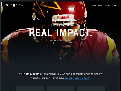 True Story Concept clean design home page minimal mockup ui visual design web design