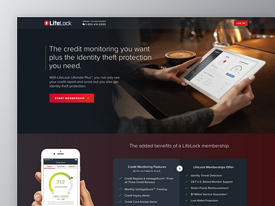 Credit Landing Page app credit landing page product web design website