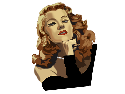 Rita Hayworth gaussian illustration vector