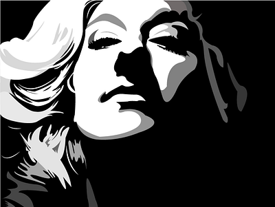 Dramatic self portrait illustrator self portrait vectorart