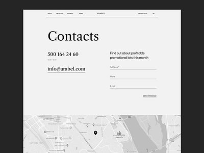 Contact page ui web web design