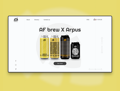AF Brew promo page concept design graphic illustration mainpage page product promo typography ux uxui uxuidesign web web design webdesign website website design