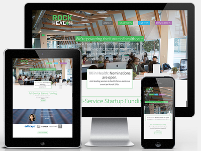 Rock Health website redesign logo mobile responsive web web design