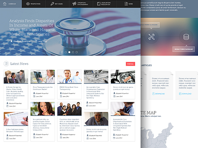 The Source, Homepage healthcare iconography photography typography web design