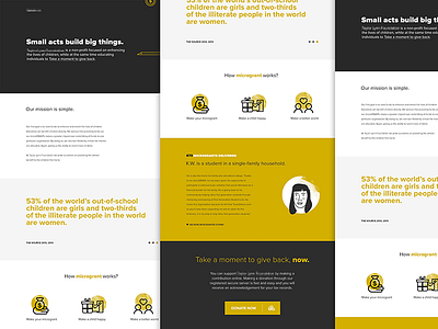 Homepage Concept for Taylor Lynn Foundation color illustration typography web design yellow