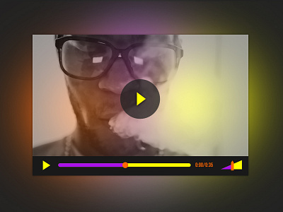 Reset.me Video Player blur player purple smoke ui video web yellow