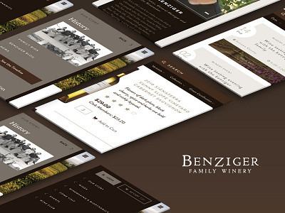 Benziger Family Winery Redesign design minimal mobile responsive web wine