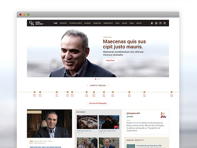 Garry Kasparov Homepage design kasparov minimal typography ui ux web