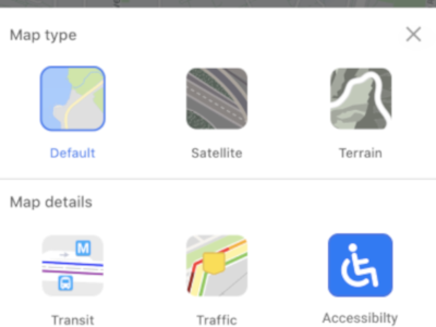 Disability Access for Google Maps