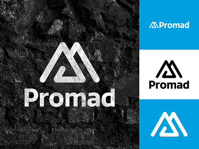 Promad Logo Design ⛰️ brand brand identity branding clean concept flat graphic design identity illustrator logo logo mark logodesign mark mountain outdoor outdoor logo vector