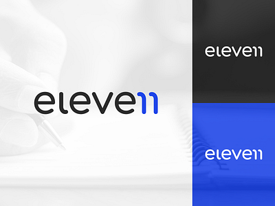Eleven Writing Studios Logo Type Concept Design brand design brand identity branding concept local business logo logo designer logotype minimal modern simple tech logo technology writing writing service