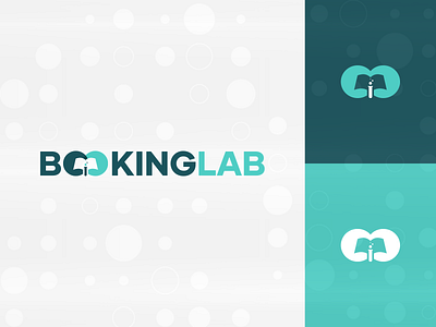 Booking Lab Logo Design Concept 4 (4) books brand identity branding bubbles concept lab logo logo mark mark minimal modern logo tech tech logo technology logo test tube