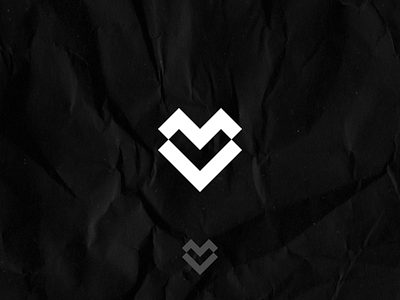 V Letter Mark Heart Logo Design Concept