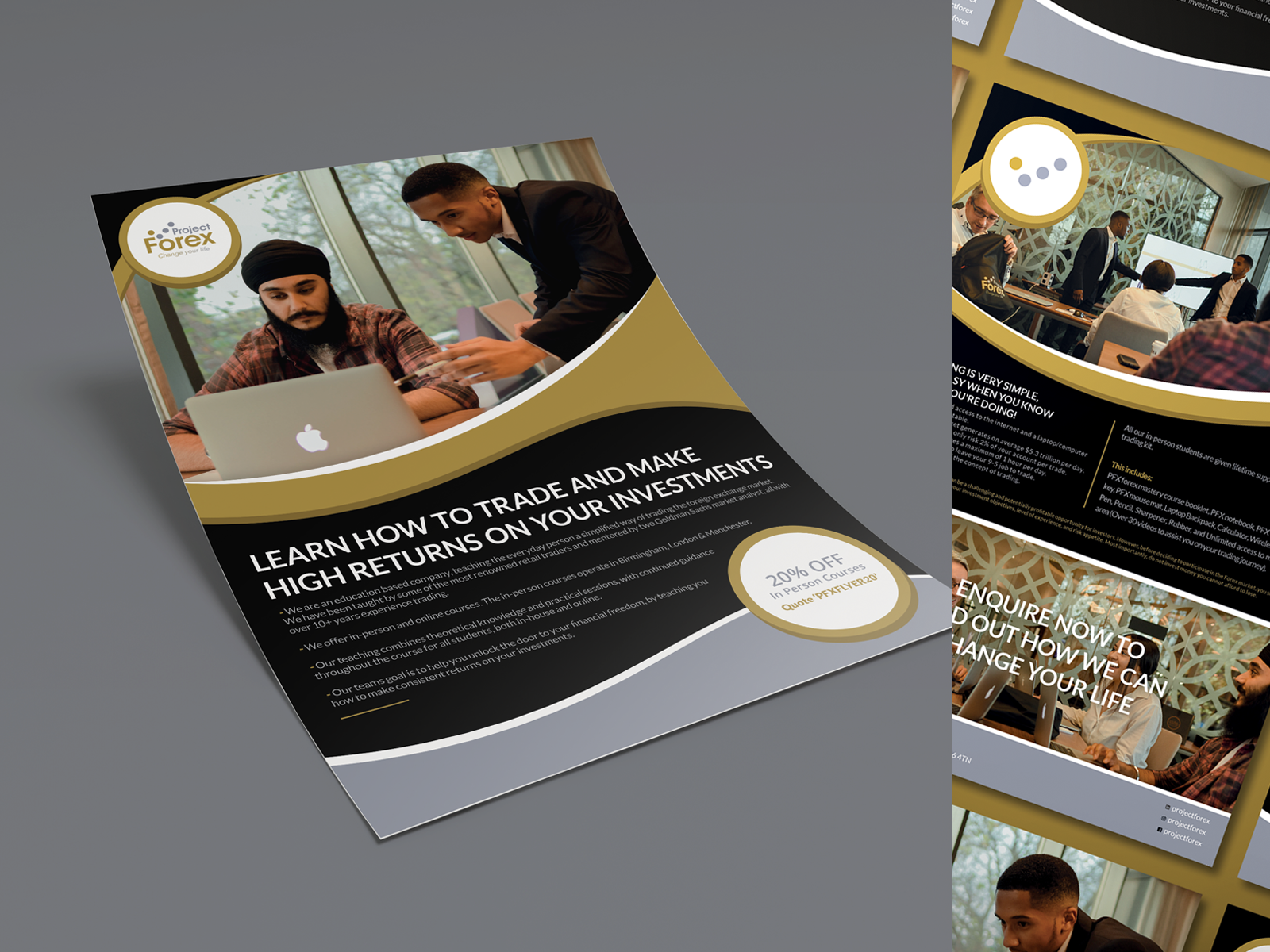 Project Forex Double Sided A5 Flyer Print Design By Edward Penna On Dribbble