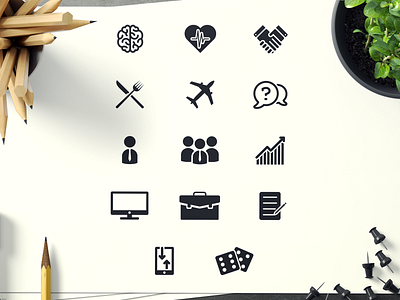 Project Forex Business Themed Icon Set Design