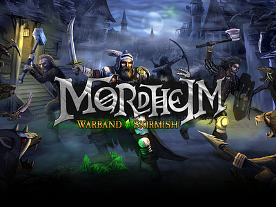 Mordheim: Warband Skirmish Logo Design adaptation board game brand design brand identity branding creative games workshop logo design logo designer logo type logos mobile game mordheim tabletop videogame