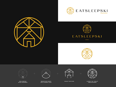 Chalet Luxury Ski Travel Logo Mark Concept abstract brand identity branding chalet concept identity logo logo designer logo mark logodesign luxury luxury logo minimal modern vector