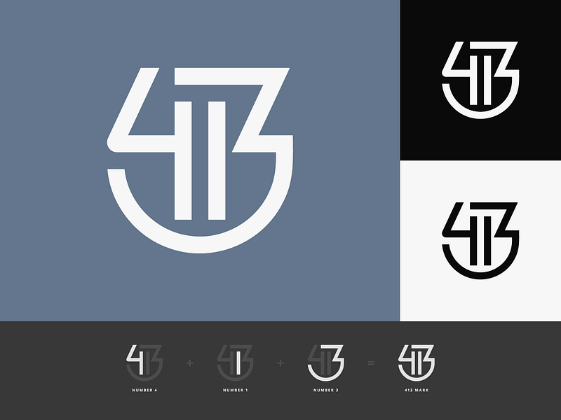 Final '413' Logo Design Mark For ICDAT by Edward Penna on Dribbble