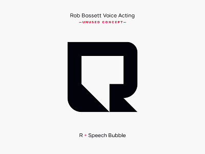 R Speech Bubble Logo Mark Concept