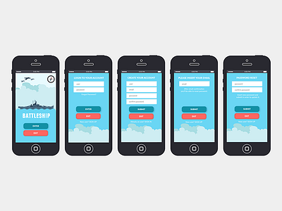 Battleship App UI & Illustration