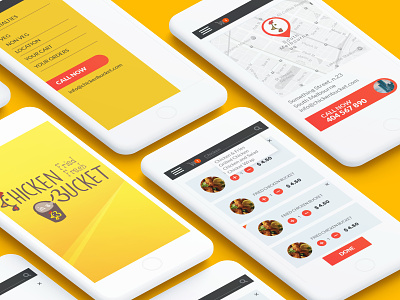 Chicken Bucket - Mobile App UX/UI app design mobile mockup ui ux uxui