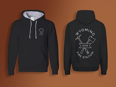 Wyoming Fire Station Hoodie Artwork