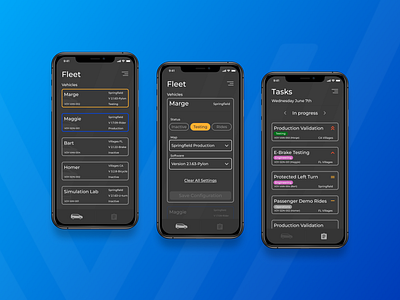 Autonomous Vehicle Fleet Management Mobile App by Frame&Flow - UX/UI ...
