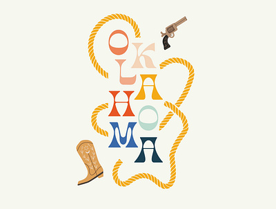 Oklahoma Musical Option #1 branding colorful cowboys logo musical oklahoma process theater theatre