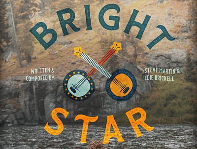 Bright Star Logo banjo bluegrass design logo musical theater