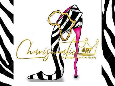 African Zebra Shoe Porn Print art black art charismatic art d tracy design fashion heels illustration illustrator shoe women