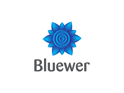 Bluewer Organic Logo | New Modern Logo | Trending Logo adobe illustrator amazing logo creative logo crystal design crystal gems flower illustration flower logo flowers logodesign shop identity