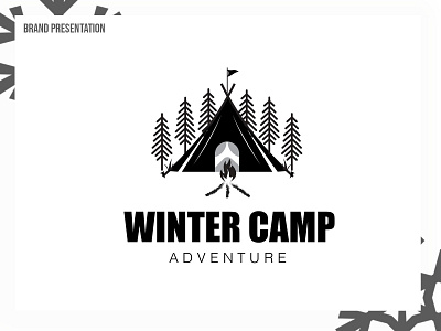 Camping minimalist logo design