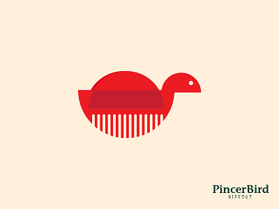 Pincer Bird | Detective Agency Logo bird bird icon bird logo brand identity branding clean creative design detective detective bird flat logo red red logo