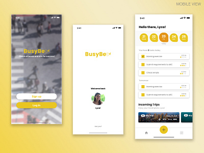 BusyBee - Mockup To-Do List App Design adobe xd branding checklist design figma ios mobile photoshop to do list ui ux